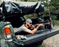 As he was raised in a military family, he was familiar with guns and trucks